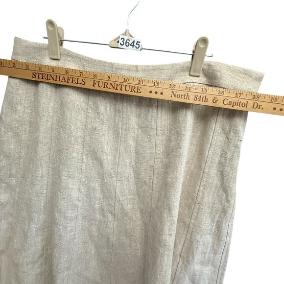 NWT Dana Buchman 100% Linen Straight & Pencil Skirt Women's 12 Beige Modern - Picture 4 of 8